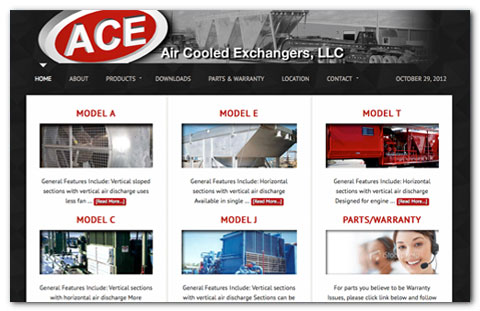 Air Cooled Exchangers: web design by Brian Lis