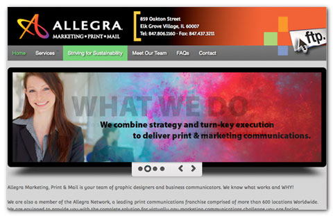 Allegra: web design by Brian Lis