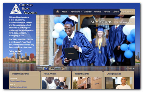 Chicago Hope Academy built on WordPress by Brian Lis Web Design