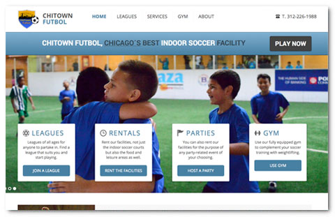Chitown Futbol: web design by Brian Lis
