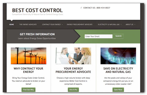 Better Cost Control: web design by Brian Lis
