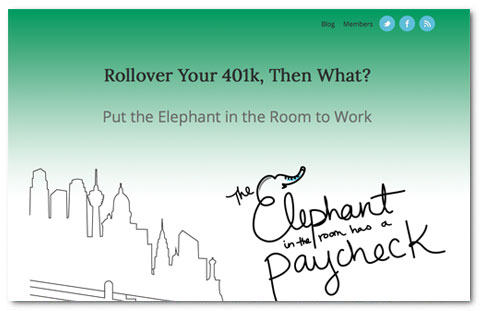 Elephants Paycheck: web design by Brian Lis