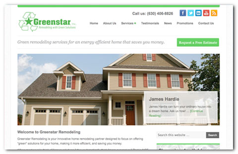 Greenstar Remodeling: web design by Brian Lis