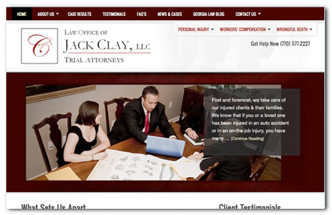 Jack Clay: web design by Brian Lis