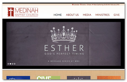 Medinah Baptist Church: web design by Brian Lis
