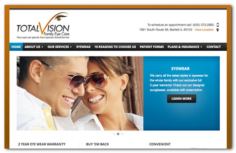 Total Vision: web design by Brian Lis