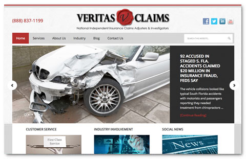 Veritas Claims: web design by Brian Lis